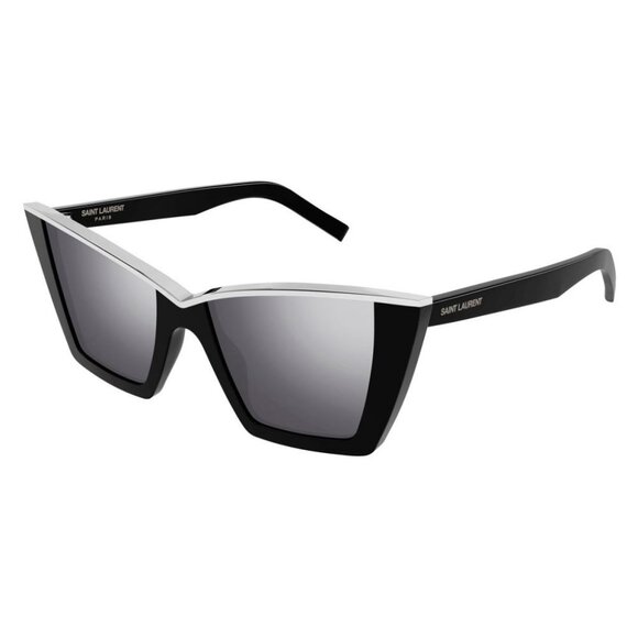 NEW SL570 002 SAINT LAURENT SUNGLASSES WOMEN CAT EYE BLACK EYEWEAR - Picture 2 of 6